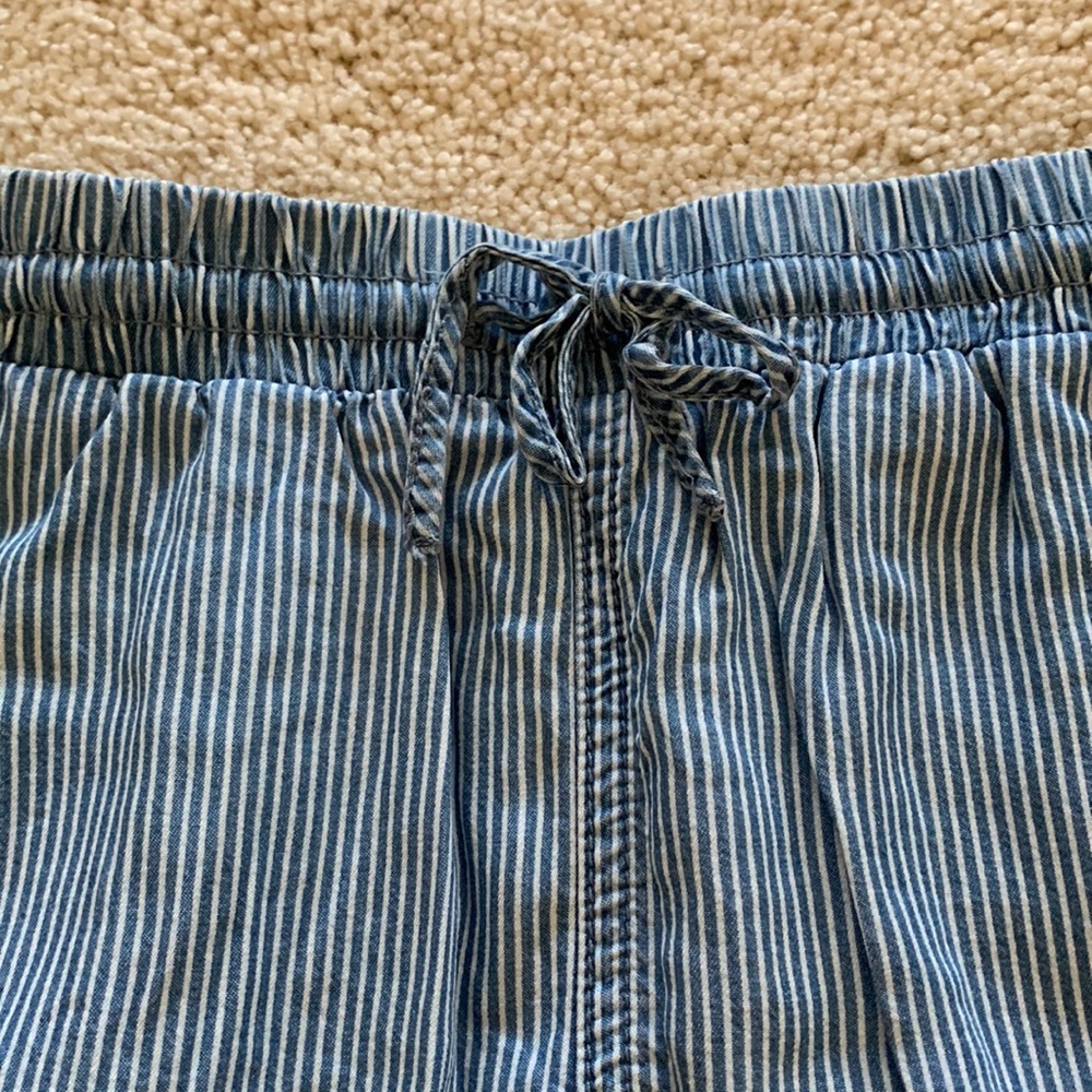 Blue And White Striped Universal Thread Shorts - image 2